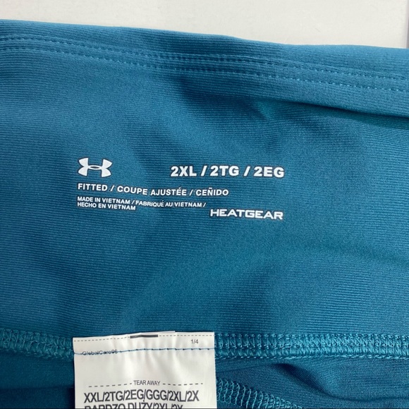 Under Armour women’s Sz XXL heat gear teal workout pants fitted leggings New - Picture 4 of 14